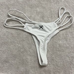 BoutineLA Venice White Triple Strap Bottom